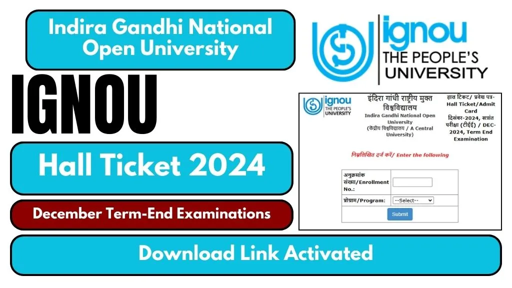 IGNOU Hall Ticket December 2024