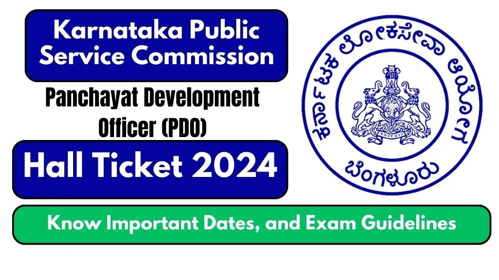 KPSC PDO Hall Ticket 2024