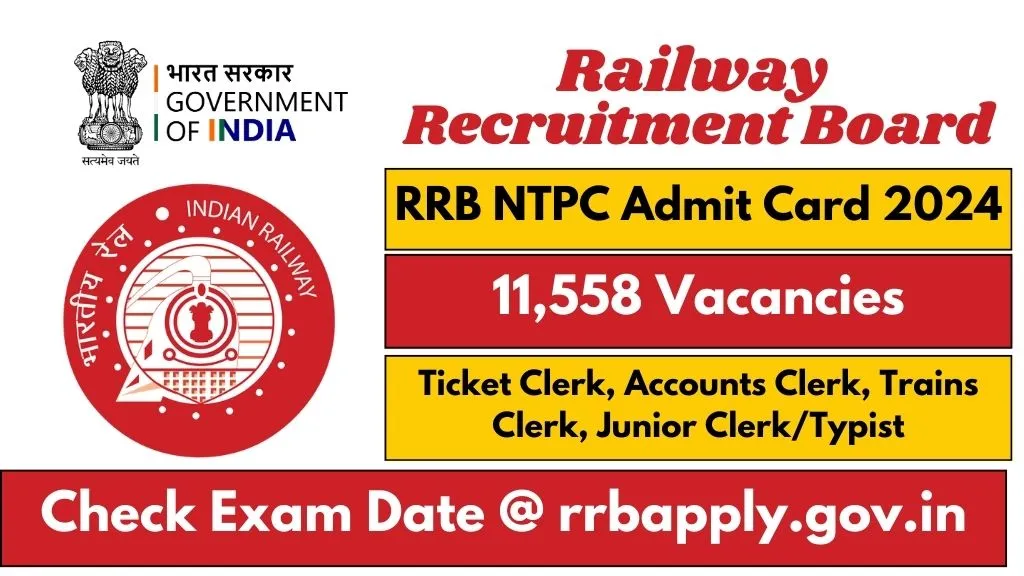 RRB NTPC Admit Card 2024