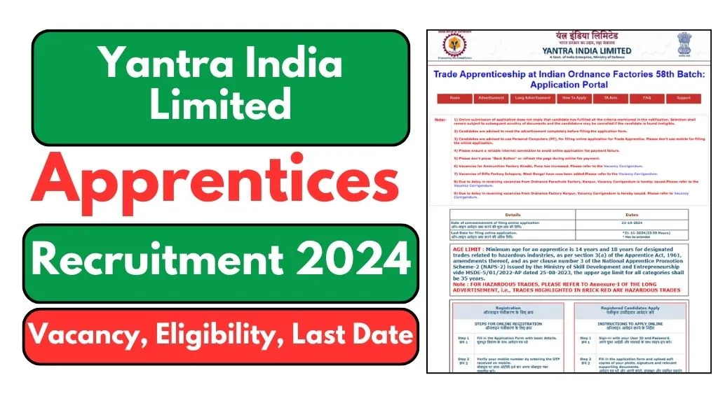 Yantra India Limited Recruitment 2024